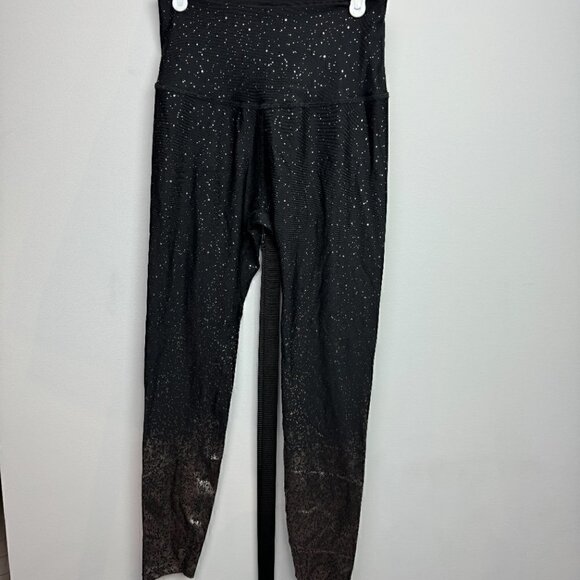 NWOT -Alloy Ombre High Waisted Midi Legging, Black Gunmetal Speckle  - Size L - Picture 4 of 11